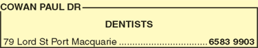 Cowan Paul Dr - Dentist Search 1