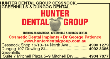 Hunter Dental Group Cessnock, Greenhills & Dungog Dental - Dentist Find 2