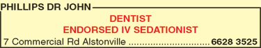 Phillips Dr John - Dentist Search 1